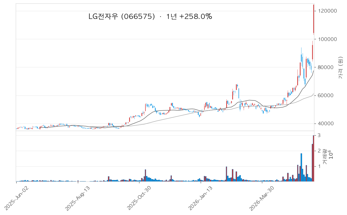 LG전자우 차트