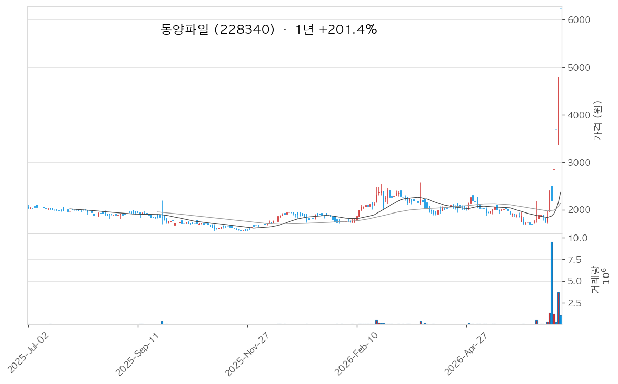동양파일 차트