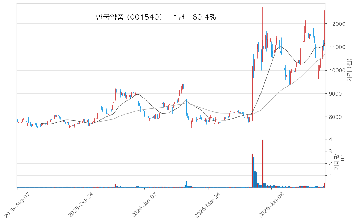 안국약품 차트
