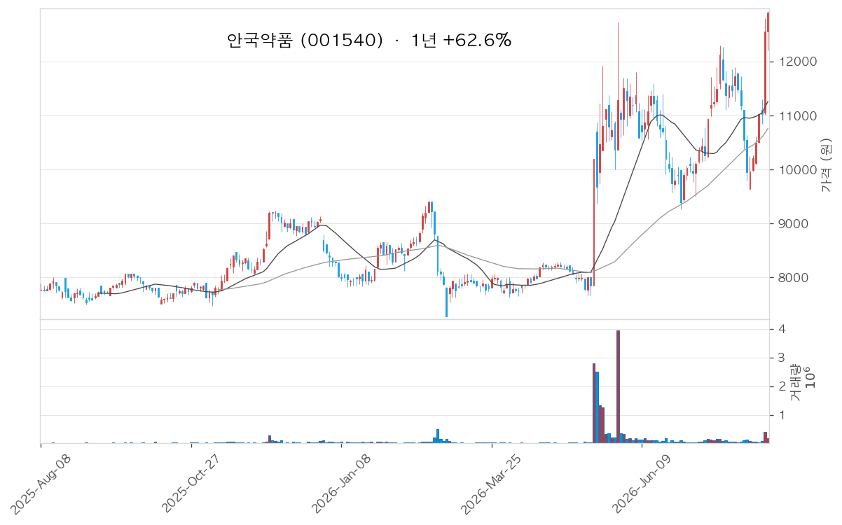 안국약품 차트
