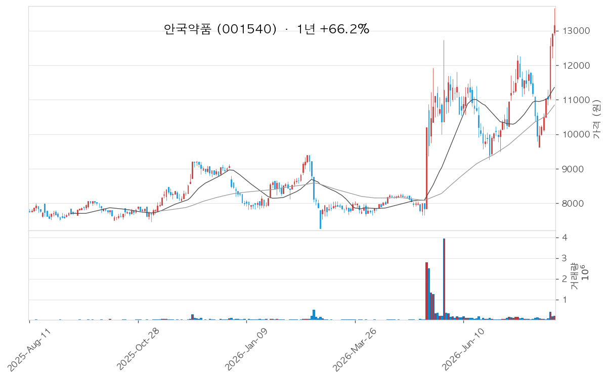 안국약품 차트