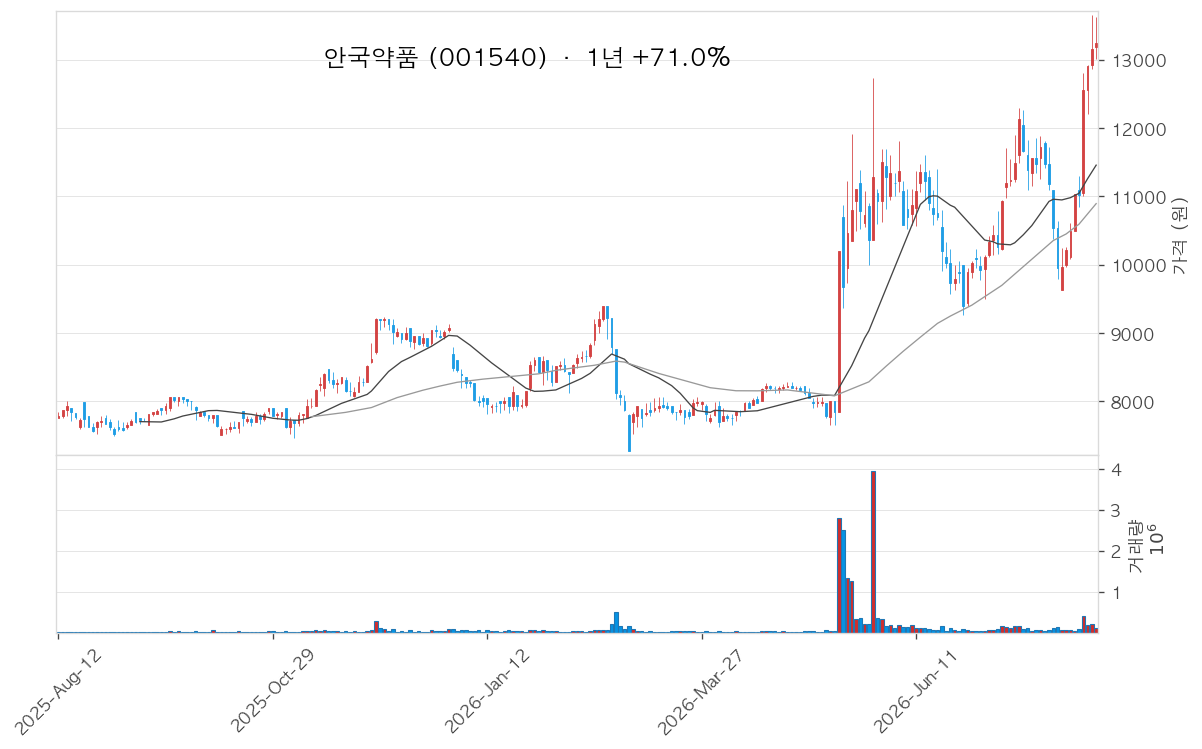 안국약품 차트